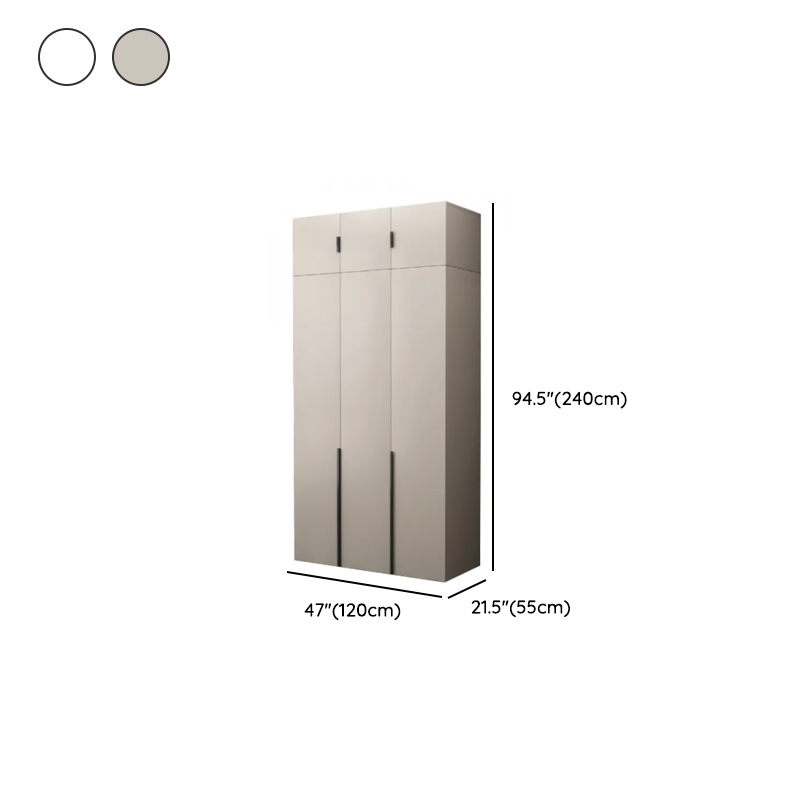 Modish Manufactured Wood Wardrobe Closet with Interior Shelves and Clothing Rod - image 10