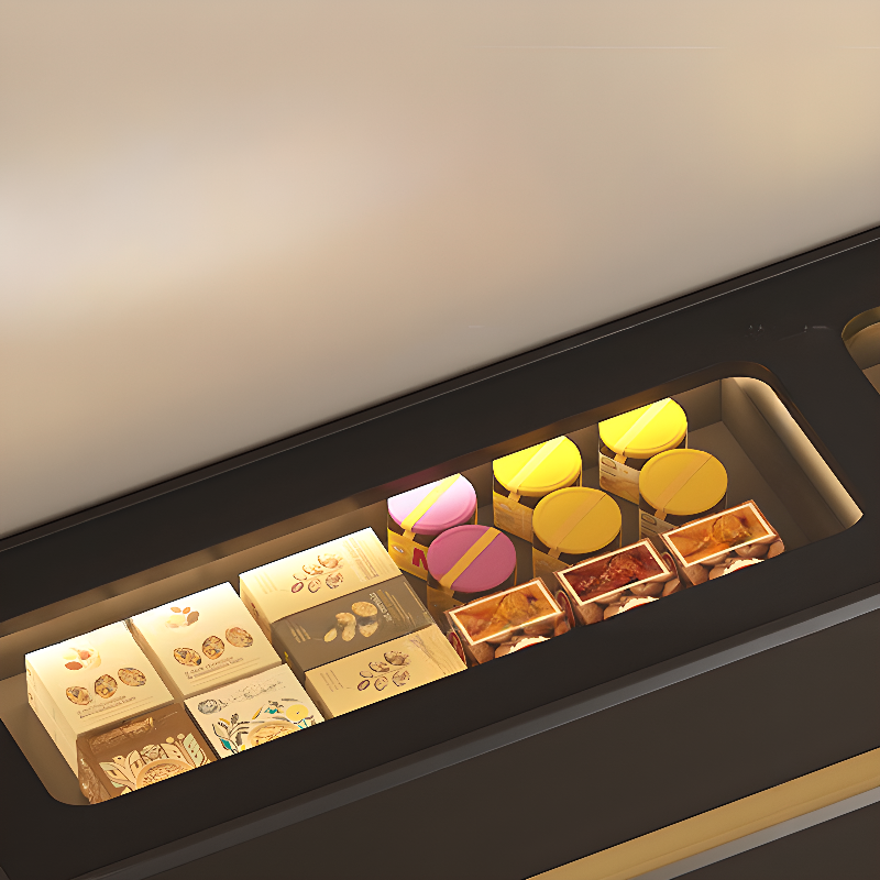 Elegant Sideboard with 8/12 Drawers, Glass Countertop, and Illuminating Lighting - image 8