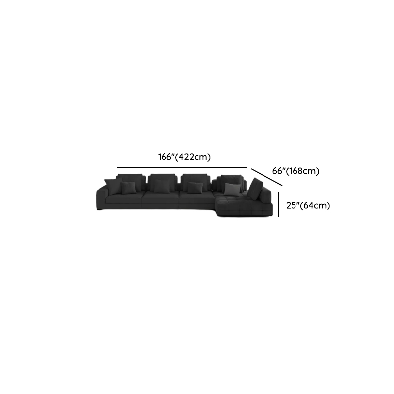 L-Shape Corner Sectional in Dark with Button-tufted Upholstery - image 14