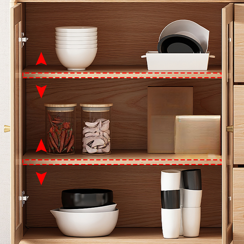 Unfinished Color Microwave Shelf Cabinet with Stemware Stand, Self-supporting in Culinary Space, Flooring Design, Kitchen Appliance Organizer, and Worktop Countertop - image 7