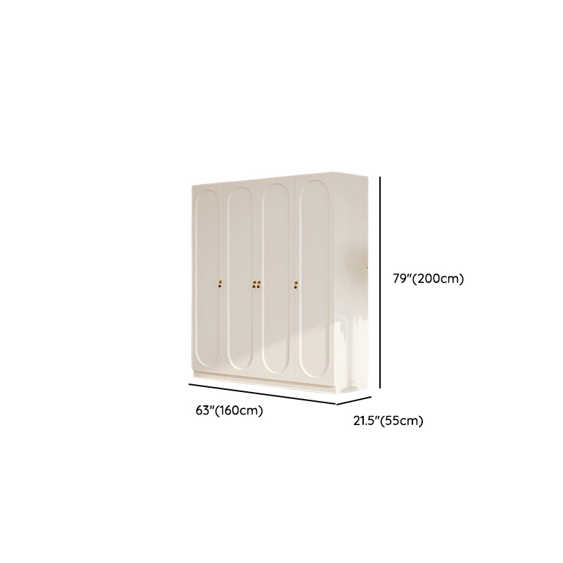 White Modish Manufactured Wood Armoire Cabinet with Adaptable Shelf, Soft Close Door, and Clothing Rod - image 13