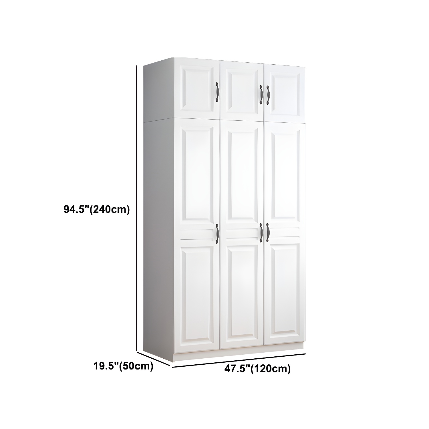White Colour Wardrobe French Country Wooden Wardrobe Closet for Bedroom - image 22