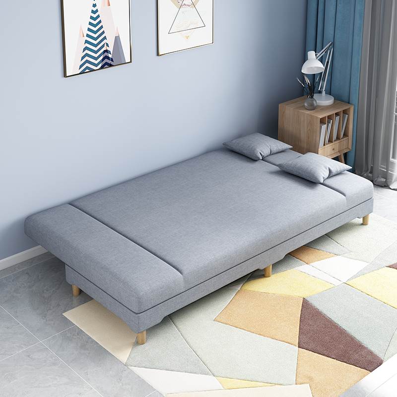 Contemporary Modern Grey/Azure/Emerald Green Sleeper, Solid Color, 3-Seater with 2 Pillows - image 16