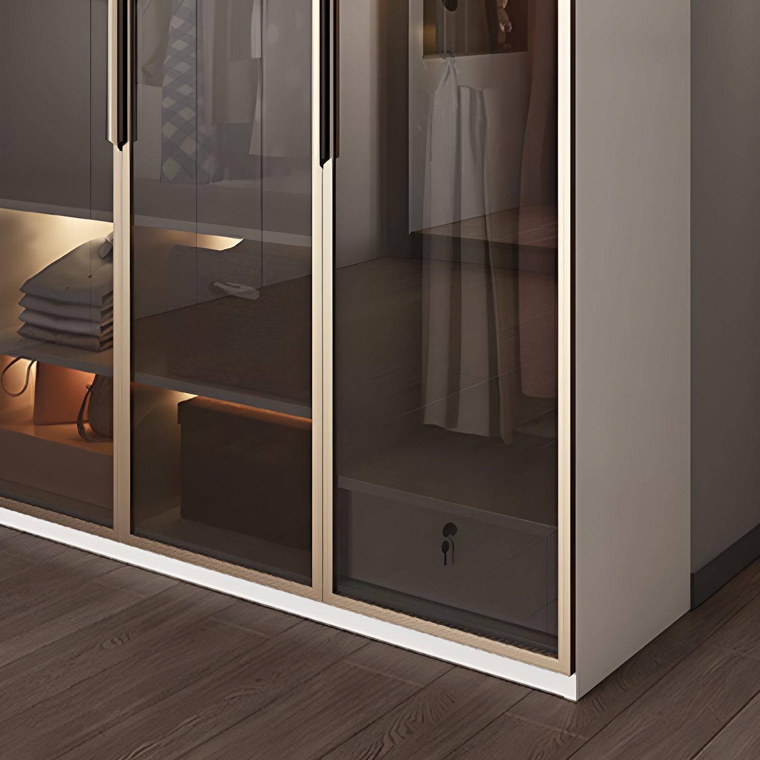 White Colour Wardrobe Armoire Contemporary Style Wooden Wardrobe Closet for Bedroom - image 9