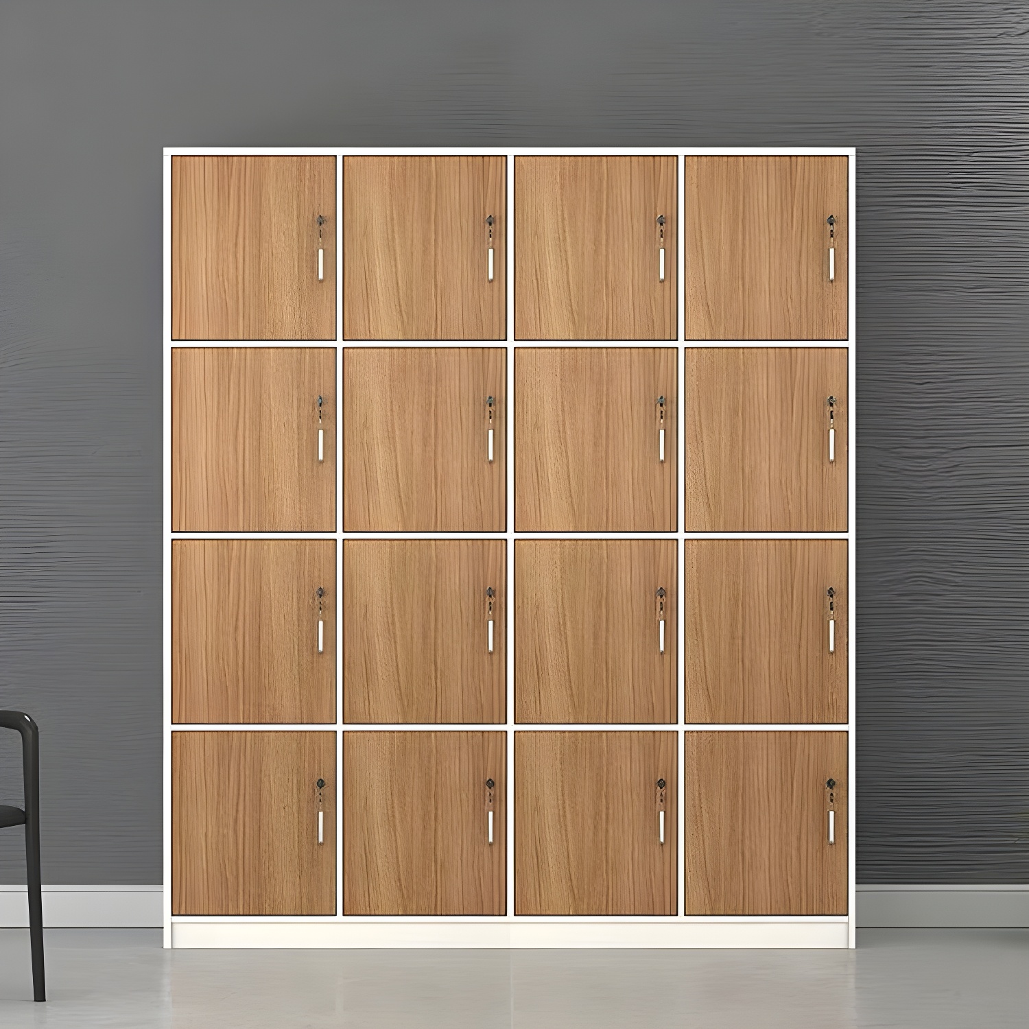 Natural Finish Indoor Cabinet Contemporary Storage Cabinet with Hinged Door - image 14