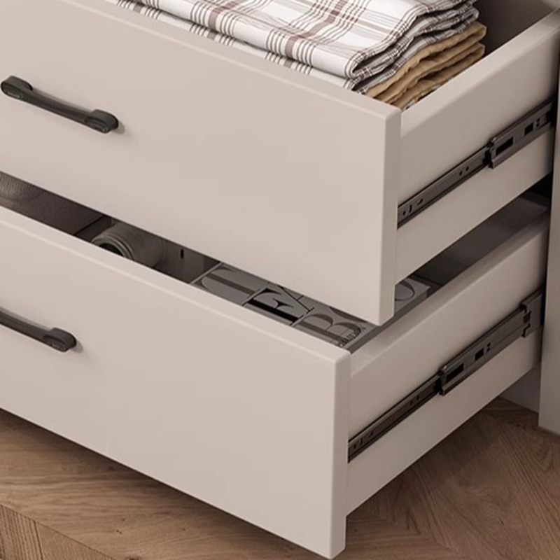 Chalk Modish Manufactured Wood Wardrobe Closet with Soft Close Drawer, Soft Close Door, Interior Shelves, and Clothing Rod - image 5