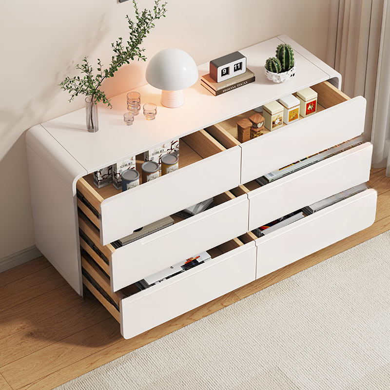 Art Deco White Horizontal/Vertical Bleached Wood Double Dresser/Bachelor Chest with 6 Drawers/8 Drawers/4 Drawers - image 5