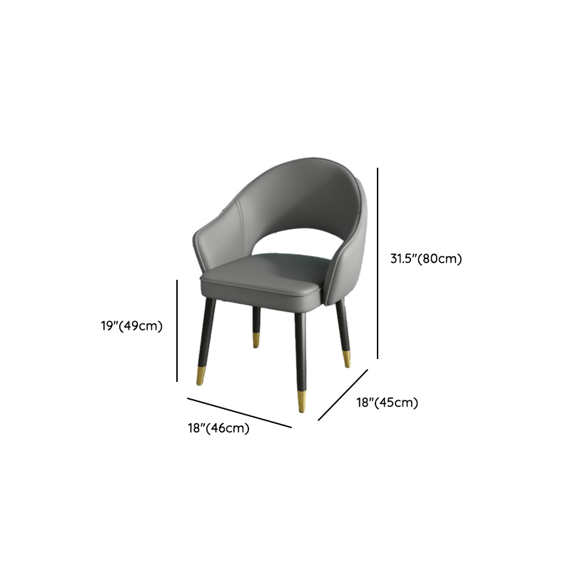Modish Arm Chair with Ventilated Back, Padded Upholstery, Arms, and Steel Legs - image 20