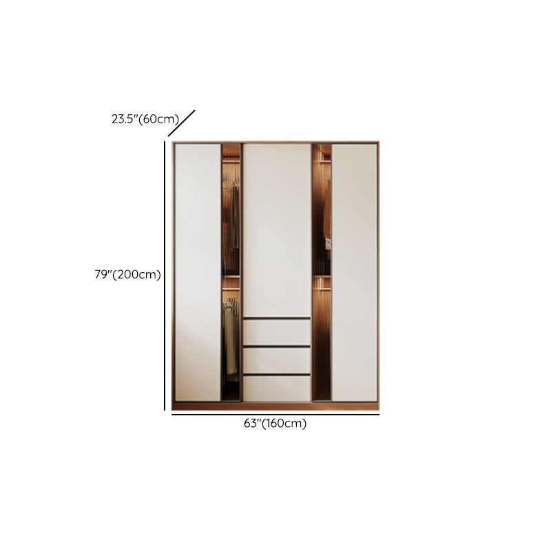 White Modish Lumber Independent Cabinet Armoire with Soft Close Drawer, Soft Close Door, and Interior Shelves - image 12