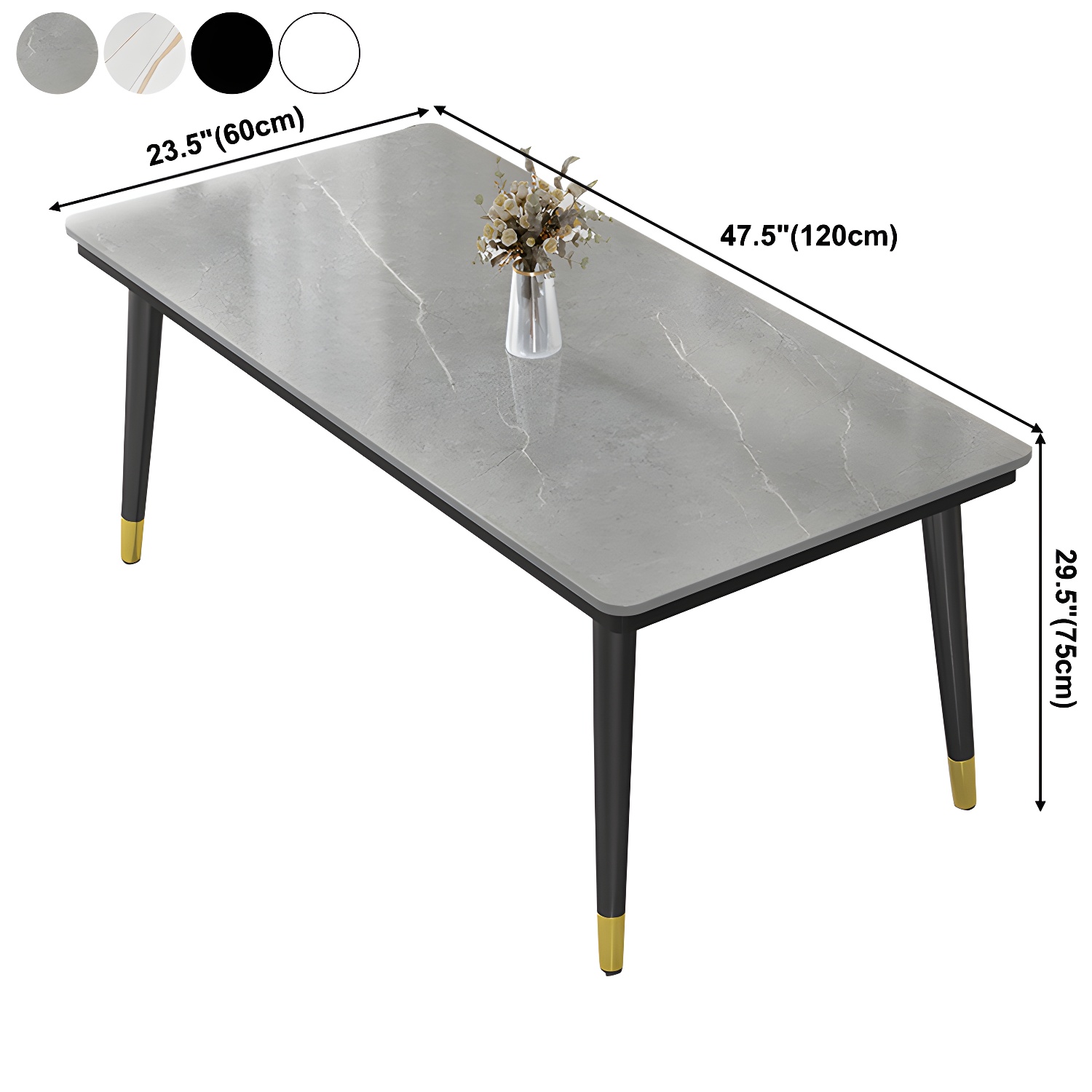 Industrial Standard Rectangle Shape Dining Table Sintered Stone Top Dining Table for Kitchen - image 12