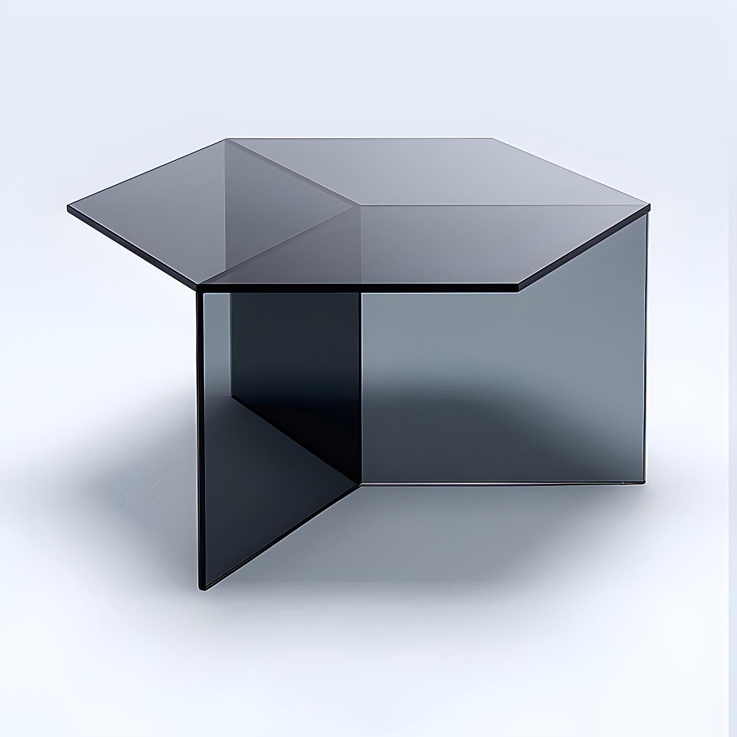 Geometric Clear Acrylic Coffee Table Modern Colored Cocktail Table