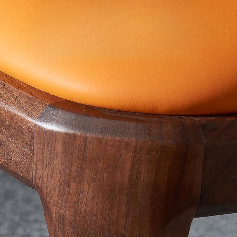 Natural Wood Outlined Unwavering Leather Cushion Side Chair for Dining Room - image 14
