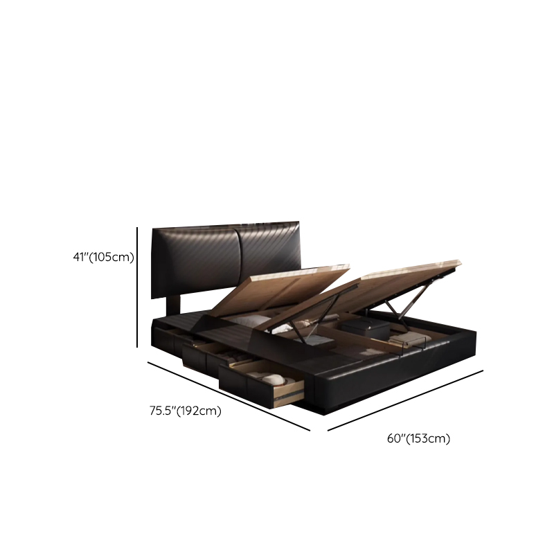Solid Color Storage Bed/Platform Bed with 3 Storage Boxes and Pine Wood Frame for Living Room - image 21