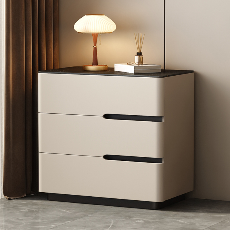 Organic Modern Nightstand With Drawer Organization Featuring Stone Countertop - image 3