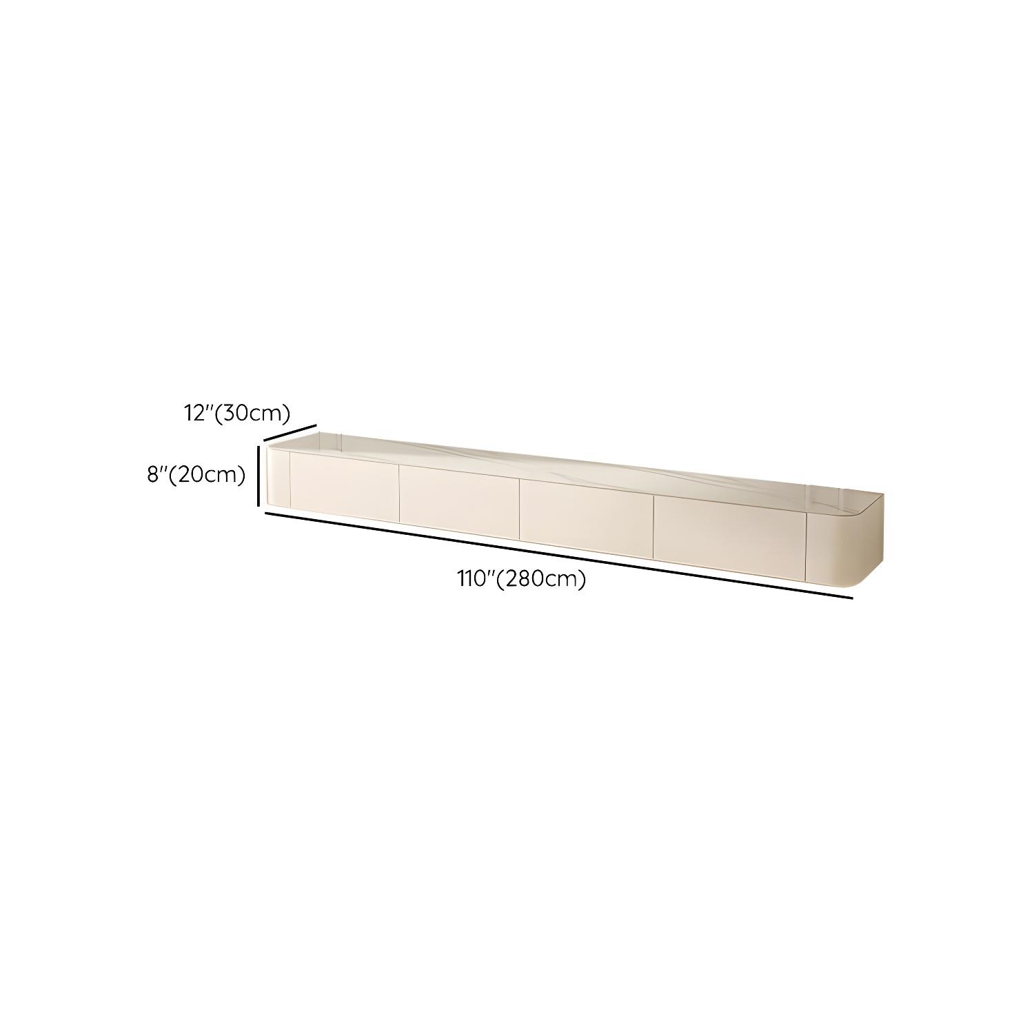 Scandinavian Solid Wood Frame Wall-mounted TV Media Stand with Drawers and Door - image 20