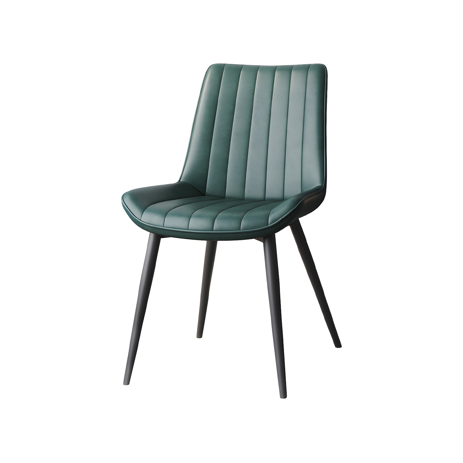 Scandinavian Study Room Leather Side Chair Matte Finish Parsons Dining Chairs - image 5
