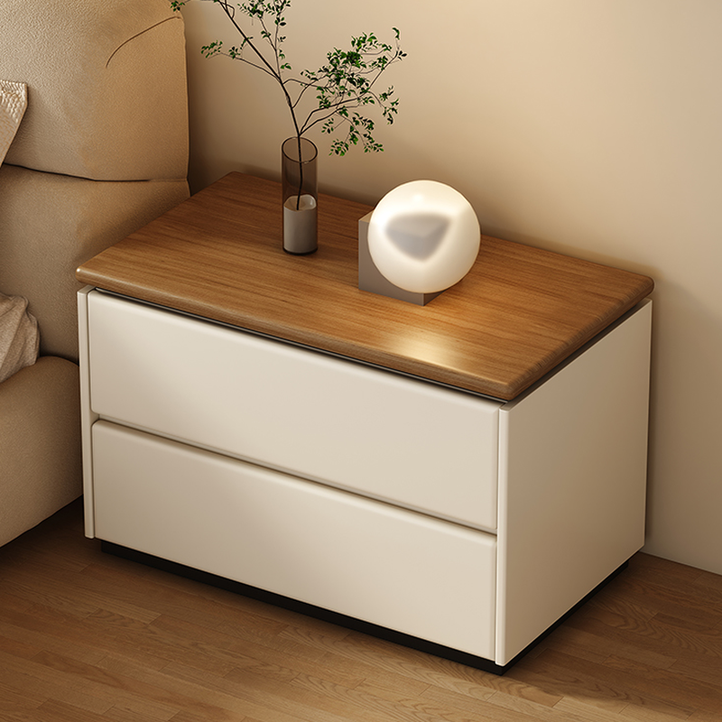 Modish 2 Tiers Drawer Storage Bedside Table with Laminate Countertop - image 19