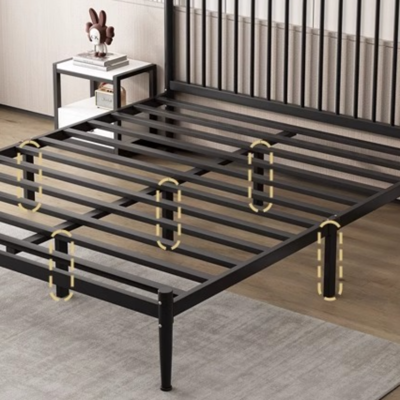 Solid Color Iron Slat Bed for Living Room - image 9