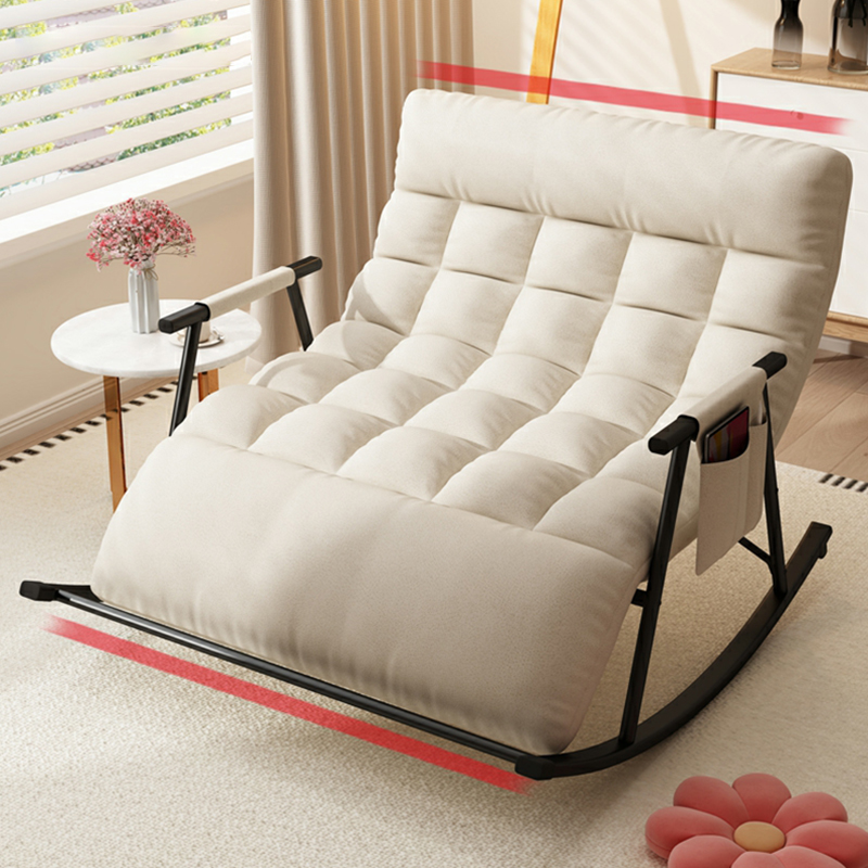 Stylish and Modern Upholstered Rocking Chair for Home Decor - Comfortable Seating with Track Arms - image 8