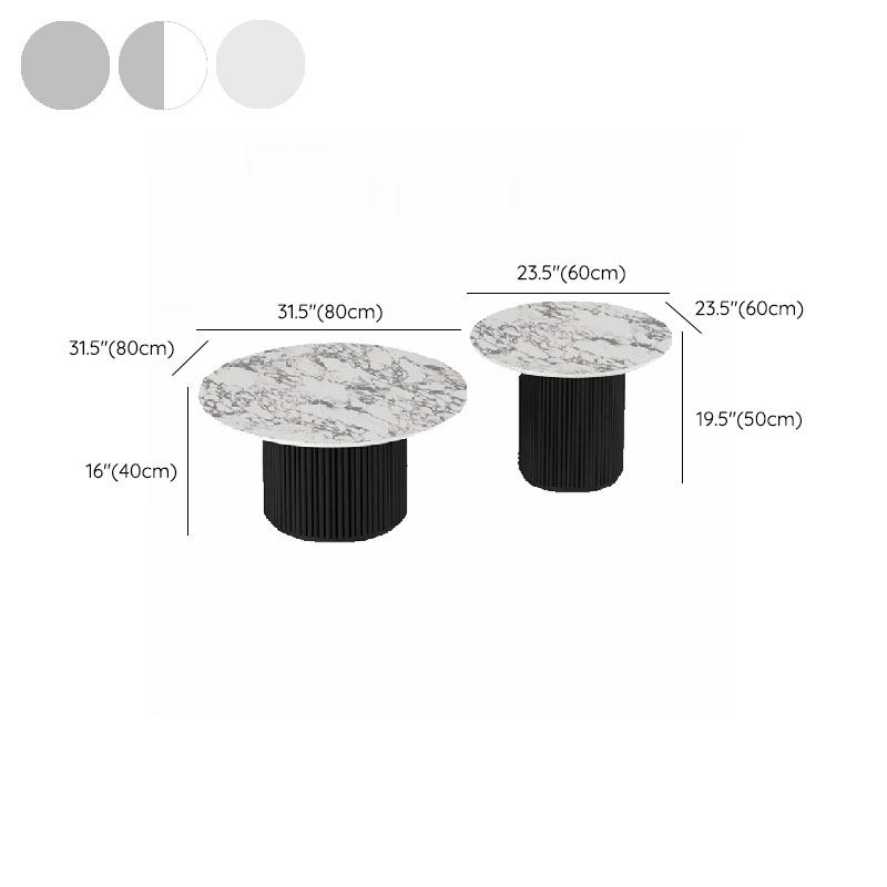 Circular-shaped Ivory Board Game Coffee Table for Home - image 15