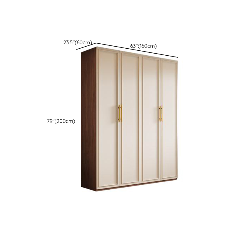 Cocoa Minimalist Wooden Wardrobe Closet with Soft Close Drawer, Soft Close Door, Interior Shelves, and Clothing Rod - image 9