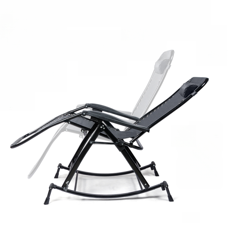 Simplistic Stain Resistant Metal Cushioned Rocking Accent Chair with Round Arm - image 12