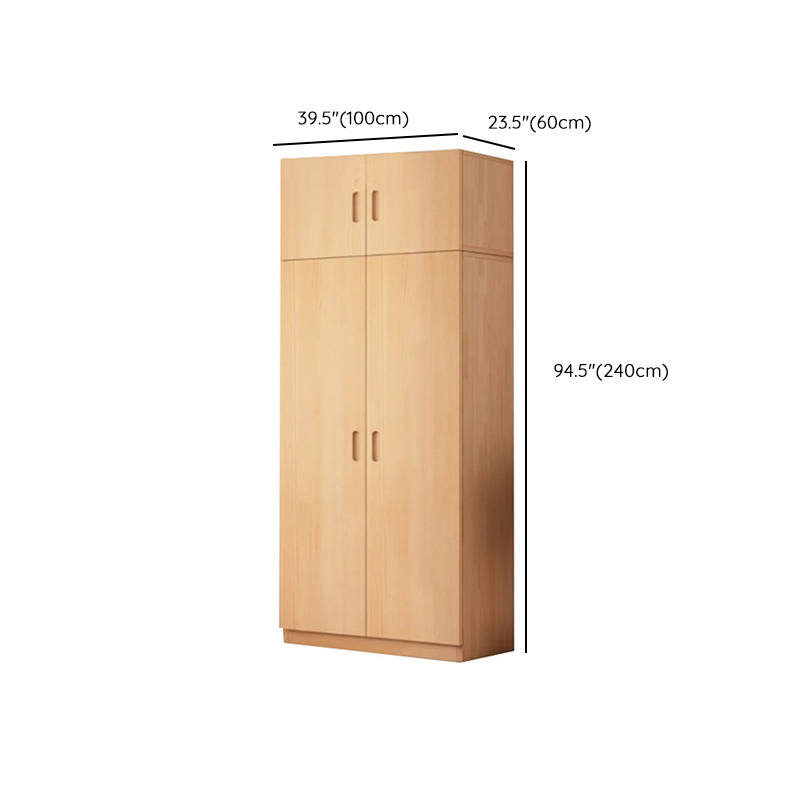Freestanding Natural Wood Natural Wardrobe - image 40