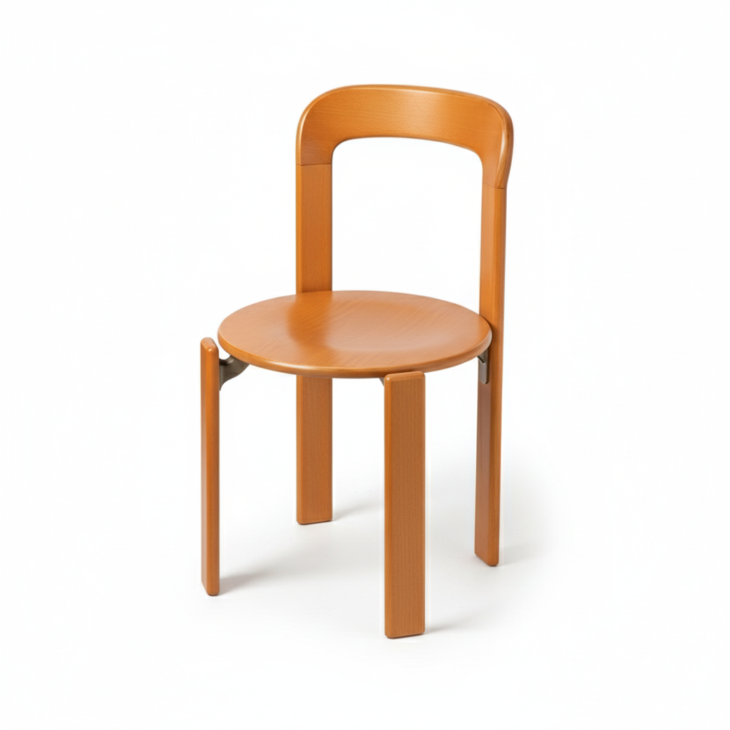 Scandinavian Natural Wood Armless Kitchen Chair 15.3inch Wide Non-Swivel 1 Piece - image 19