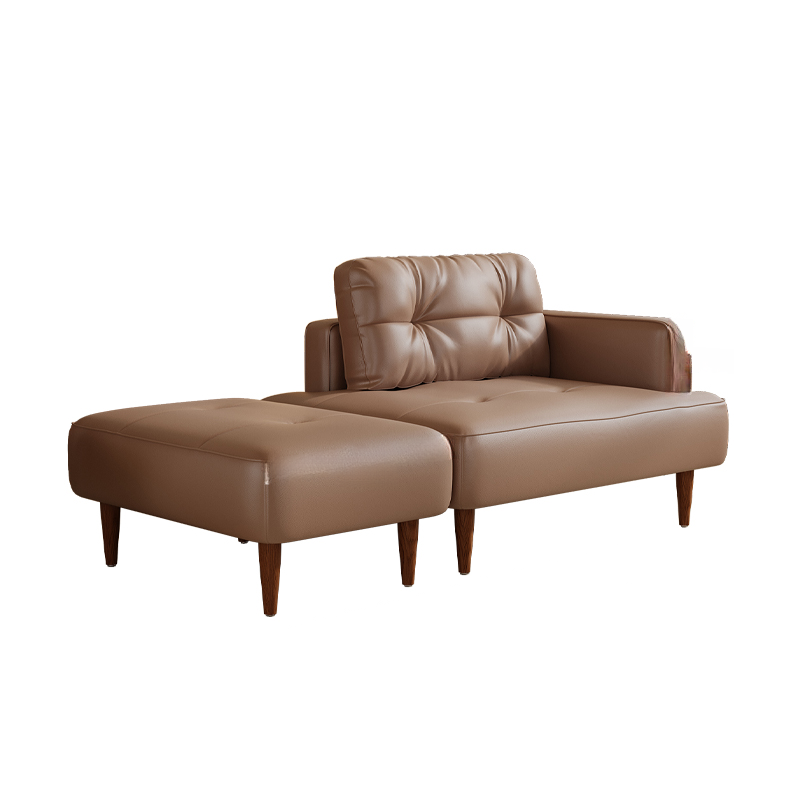 Drawing Room Stain Resistant Loveseat with Tufted Back in Taupe, 2-Person Seating, Receptacle Storage, and Recessed Arm - image 3