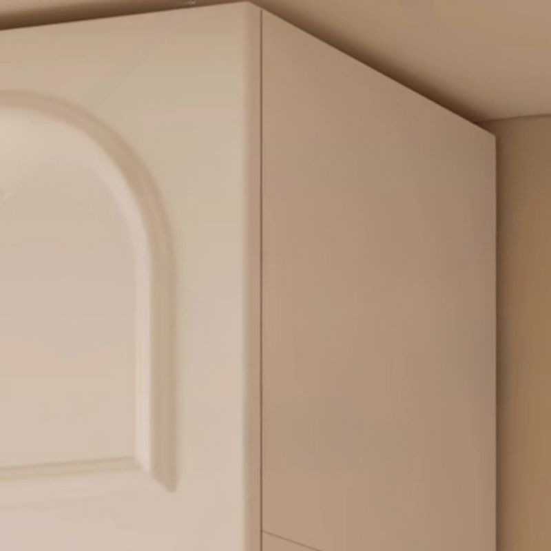 Chalk Modish Natural Wood Wardrobe Closet with Soft Close Drawer, Soft Close Door, Interior Shelves, and Clothing Rod - image 4