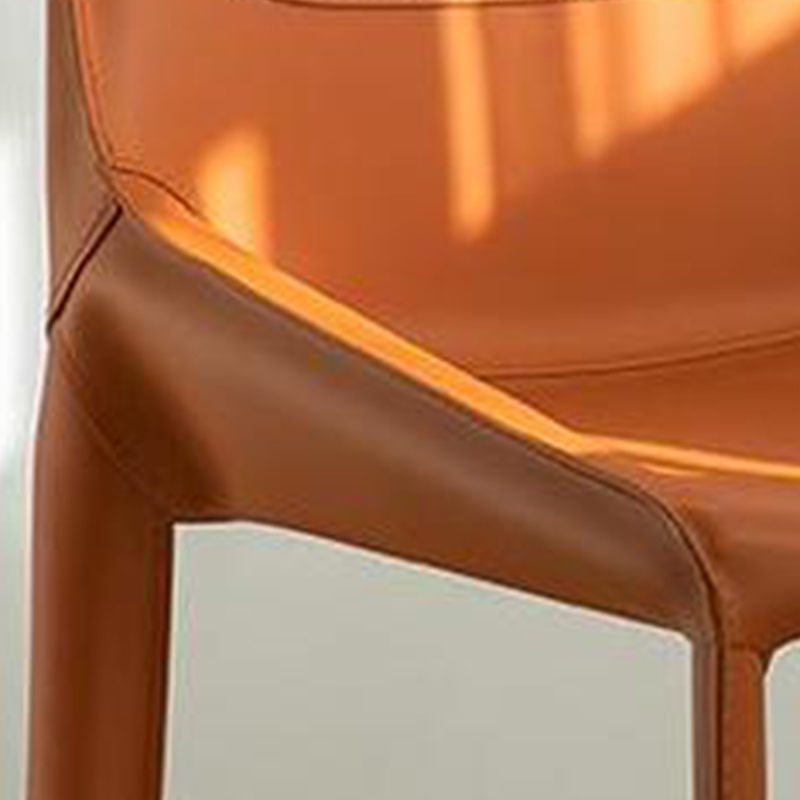 Modern Leather Armless Side Chair with Solid Back - Easy-Care, Warranty - image 16