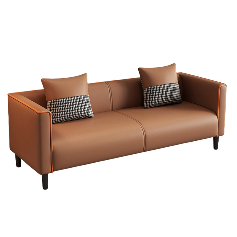 Trendy Solid Color Water Resistant Standard Sofa/Loveseat in Grey/Beige/Amber with Arm, Seats 3/2 People, and 2 Pillows - image 13