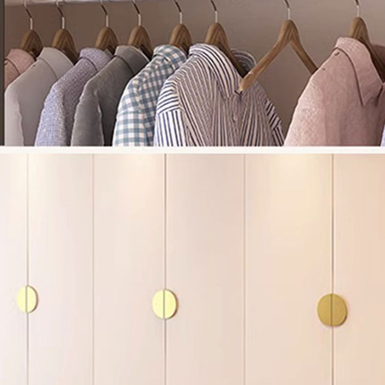 Chic White Wood Wardrobe Armoire with Clothing Rod & Shelves - image 8