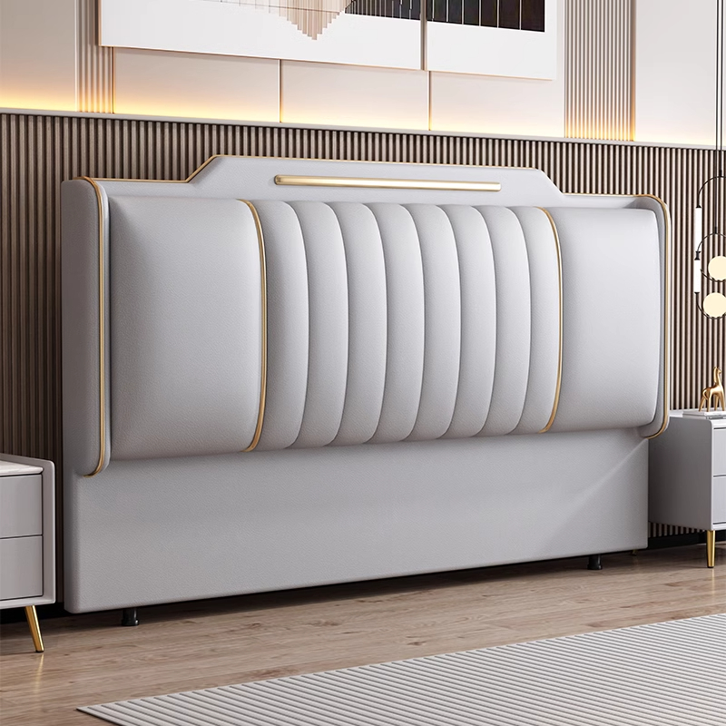 Modish Timber Framed Sponge Filling King(76"W x 80"L)/Queen(60"W x 80"L)/Full(54"W x 75"L) Standard（36-55“） Stepped No Distressing Wingback Headboard - image 8