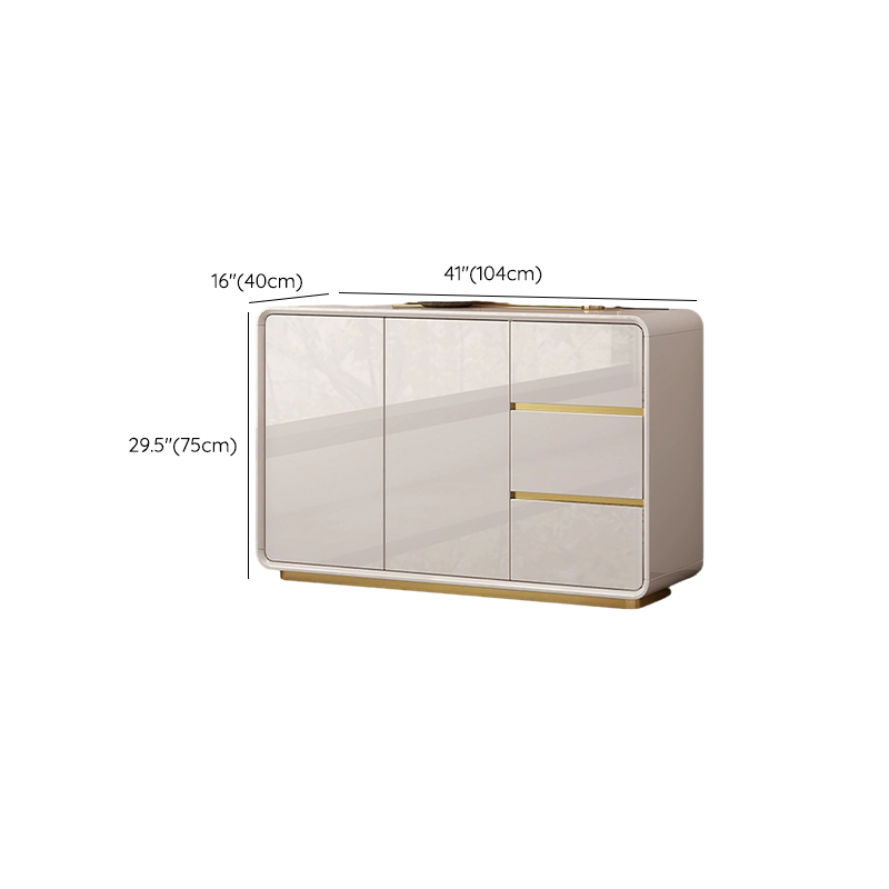 Elegant Wood Buffet with 3 Drawers and Cabinets for Kitchen Storage - image 16