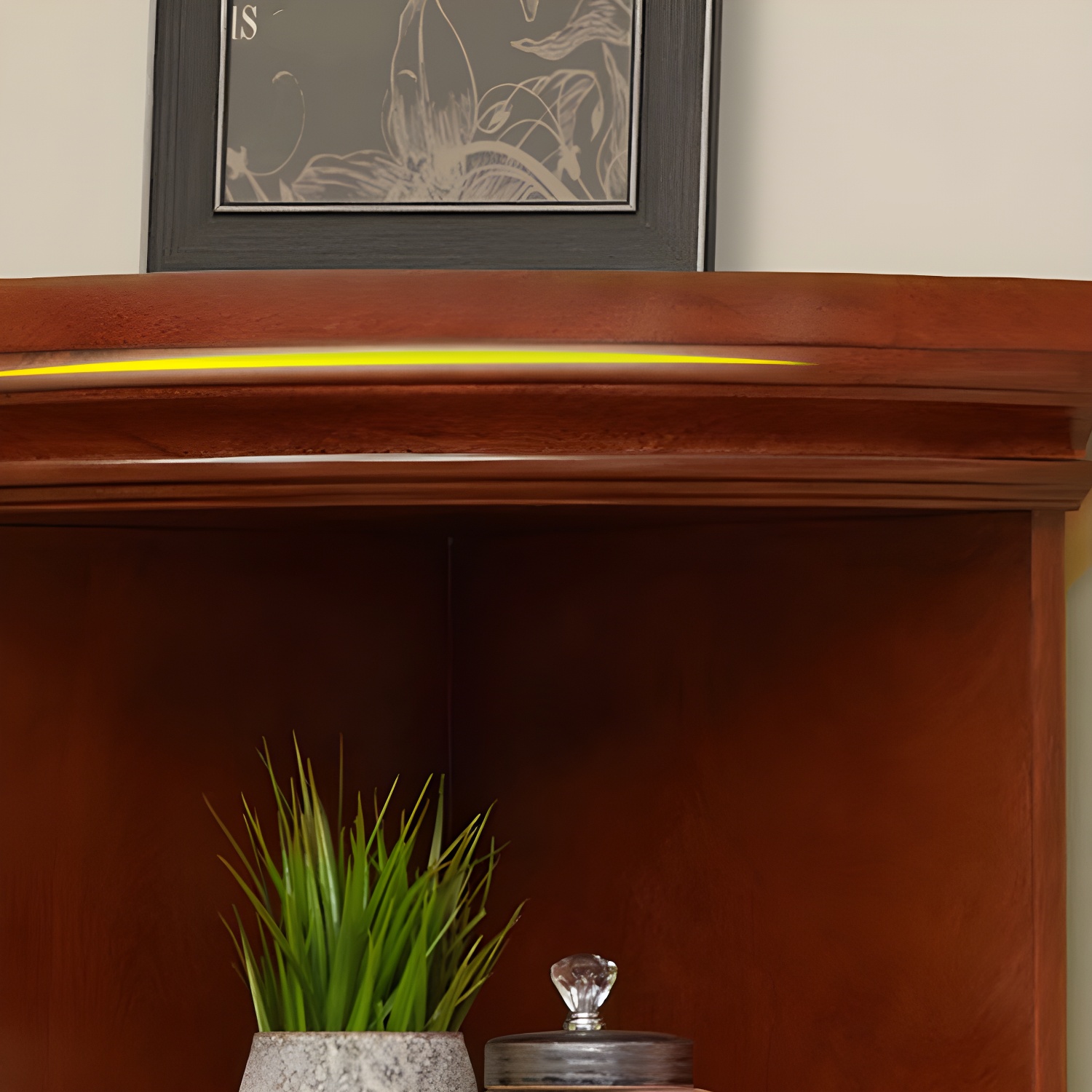 Solid Wood Triangle Corner Cabinet in Rubber Wood with Storage Shelves - image 9
