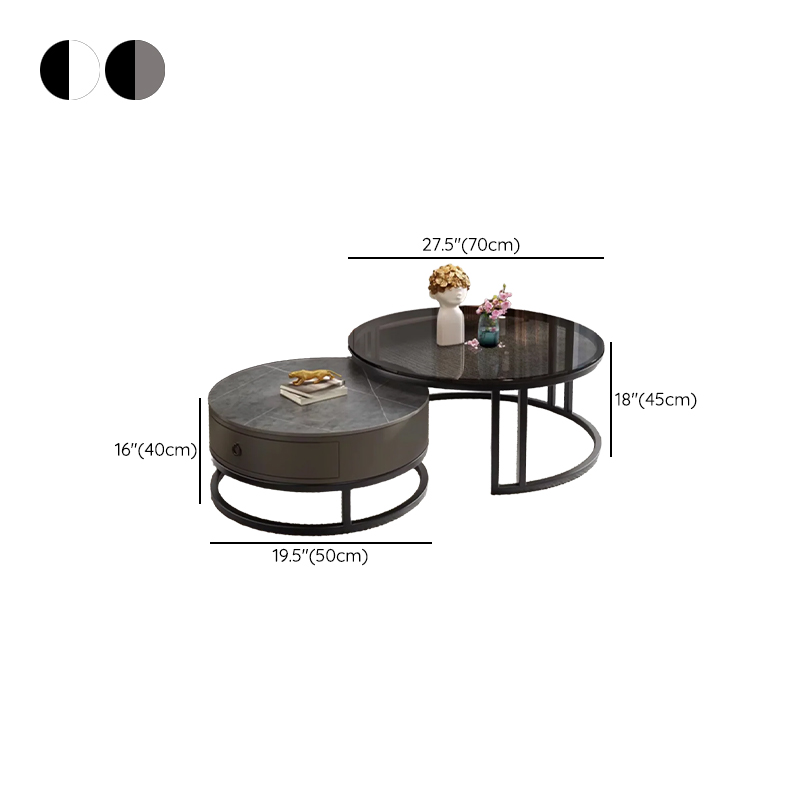 Nested Orbicular Framework Accent Table for Foyer Use - image 14