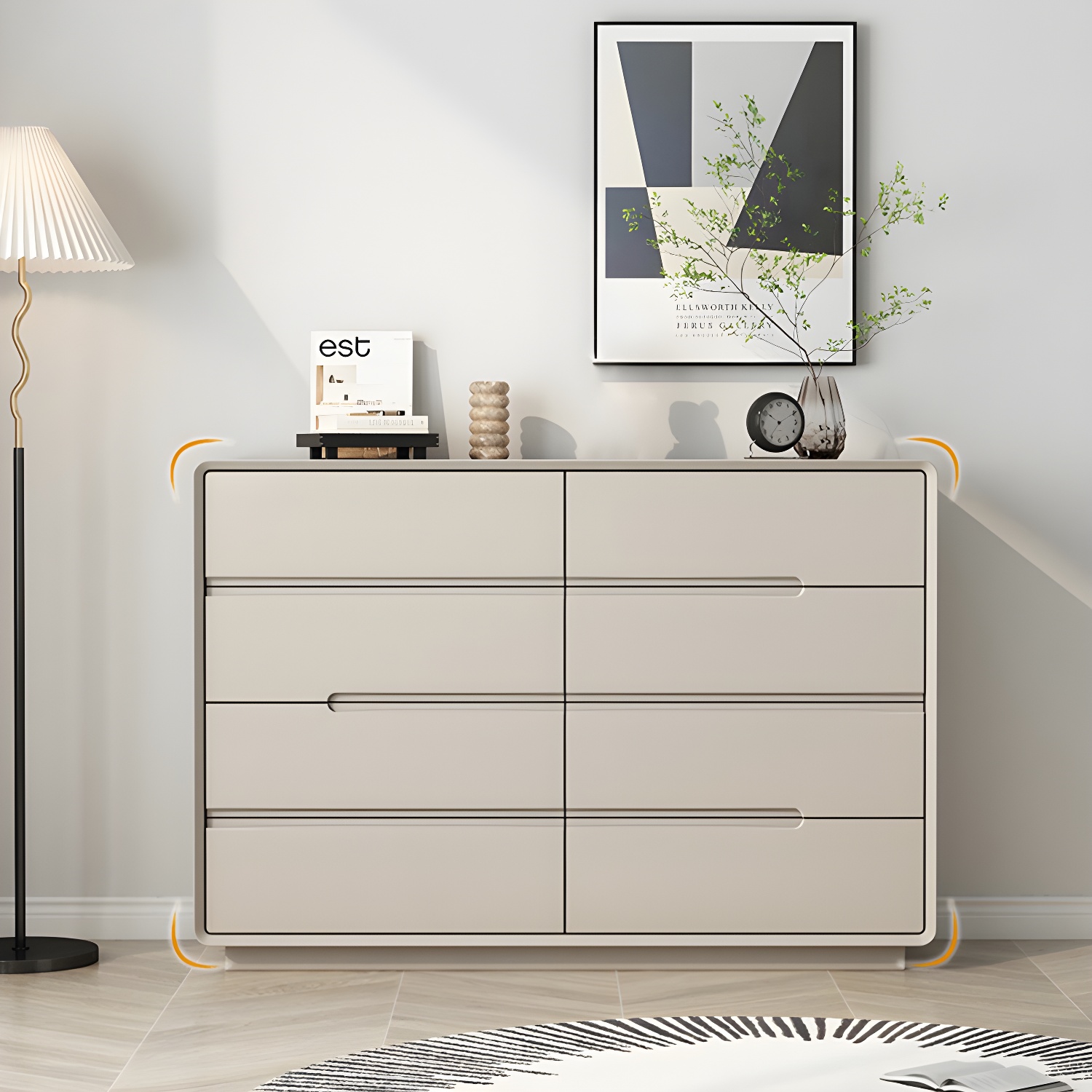 Light Oak Modern Dresser with Solid Wood Construction and Soft-Close Drawers - image 16