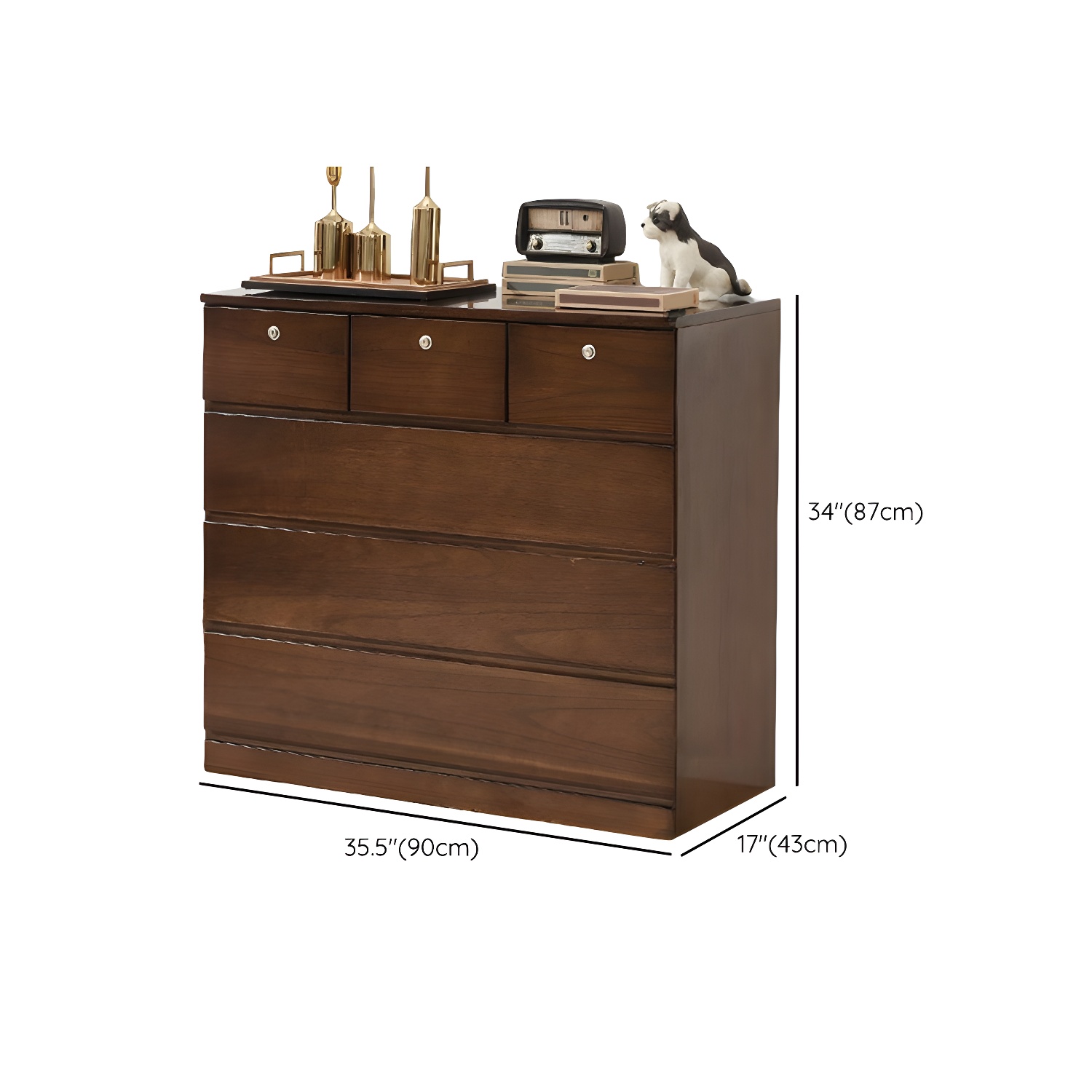 Elegant Medium Wood Scandinavian Dresser with Self-Close Drawers - image 28