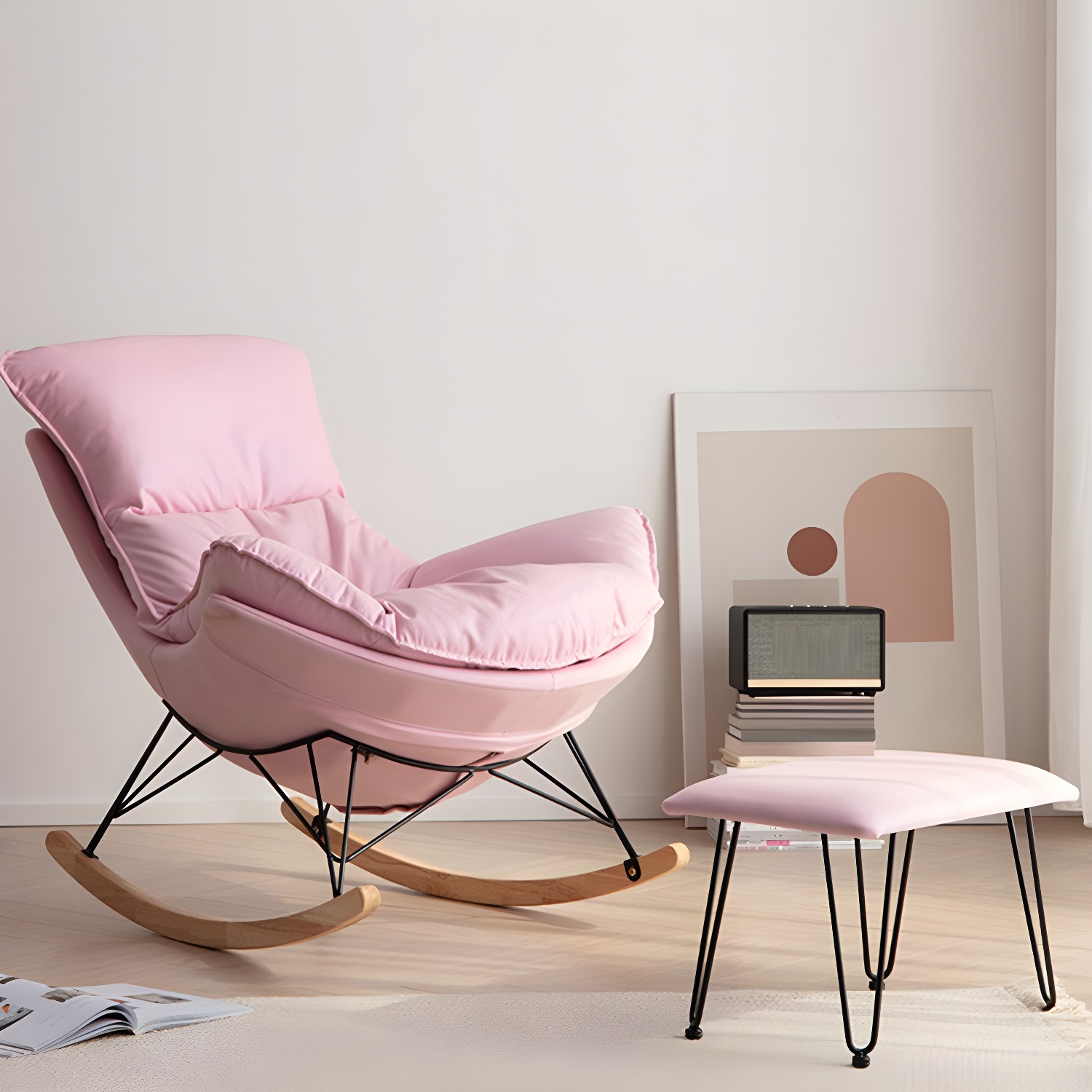 Modern Style Rocking Chair Indoor Sofa Rocking Chair for Living Room - image 9