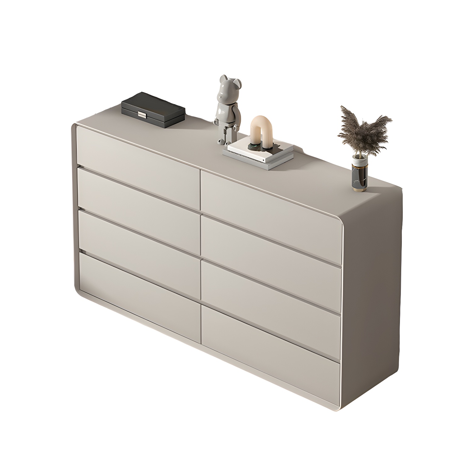 Modern Double Dresser with Drawers - Wood Finish, Horizontal Orientation, No Distressing - image 10