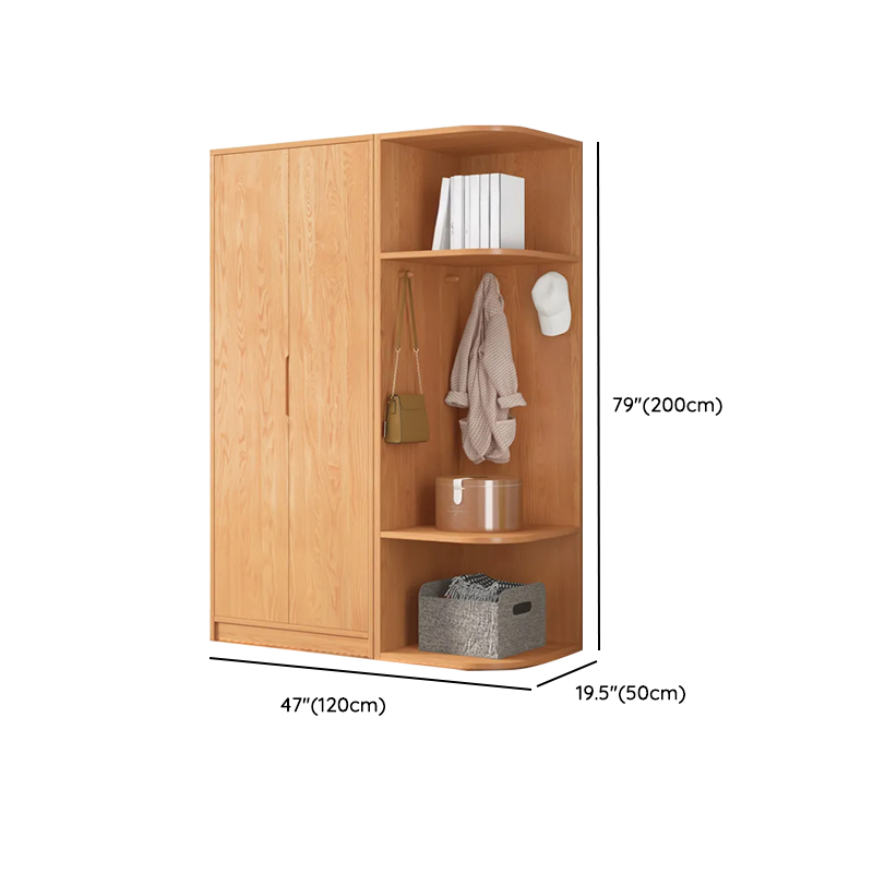 Wood Color Nordic Unfixed Wardrobe Closet - image 38