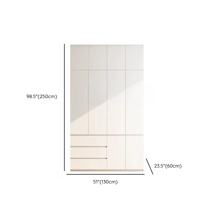 Minimalist Chalk Wooden Cabinet Armoire with Soft Close Drawer, Soft Close Door, Interior Shelves, and Clothing Rod - image 37