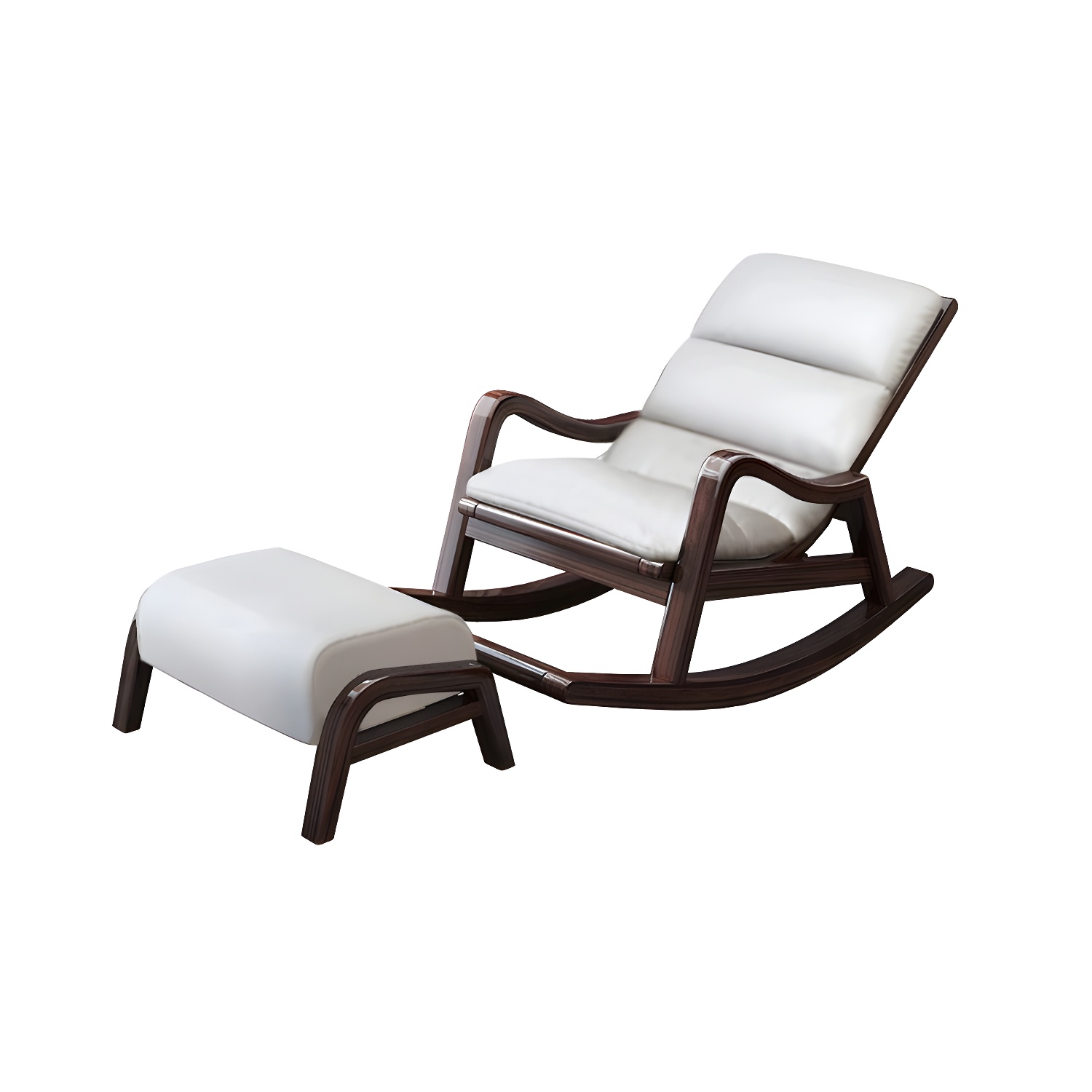 Reclining Solid Wood Living Room with Dark Legs Traditional Rocking Chair