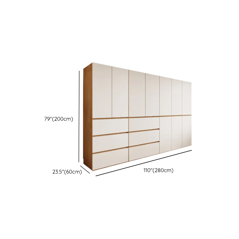 White Minimalist Laminate Wardrobe Closet with 3-Drawer/6-Drawer, Soft Close Door, Interior Shelves, and Clothing Rod - image 21
