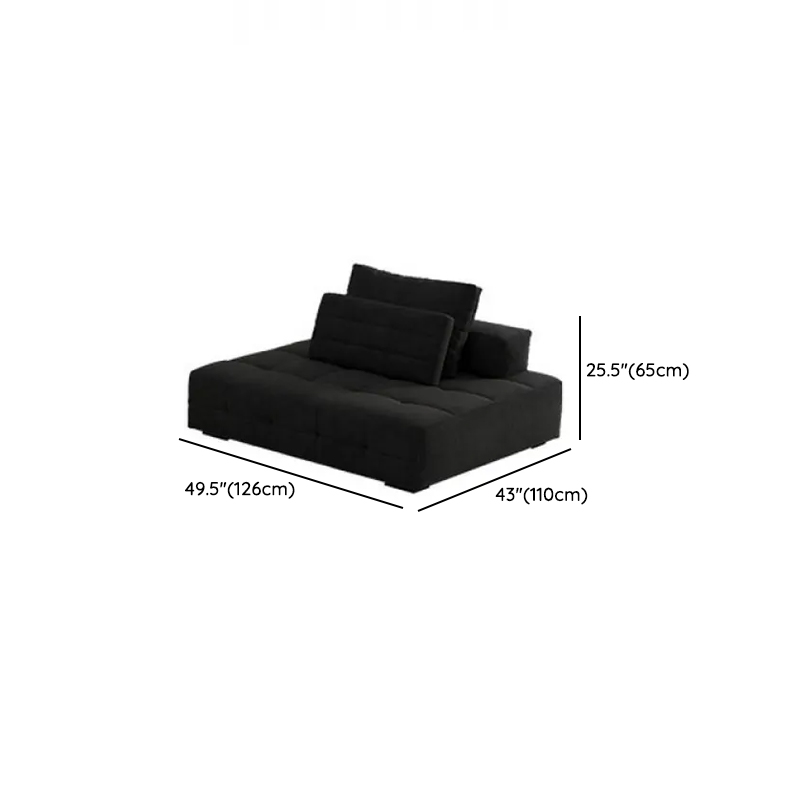 Cotton Midnight Black Standard/Single Sofa with Armrest and 4/3/1 Pillows - image 16