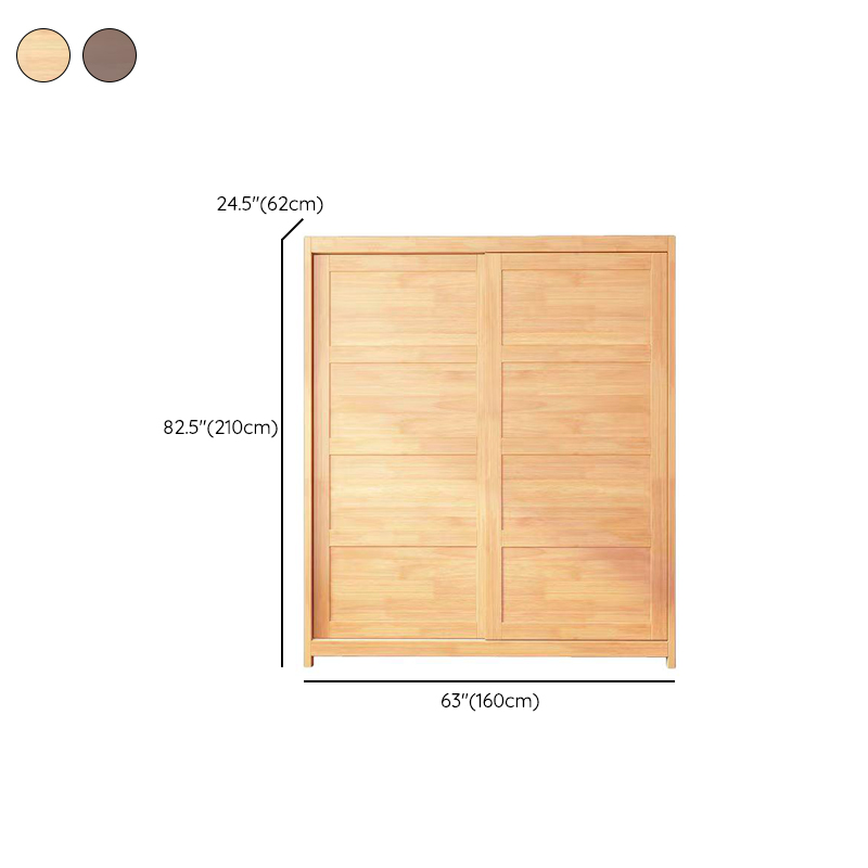 Minimalist Wooden Independent Wardrobe Closet with Compartments, Interior Shelves, Slipping Door Mechanism, and Gate - image 14