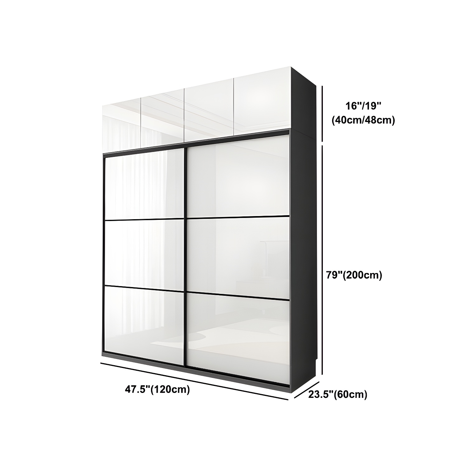Sliding Engineered Wood Wardrobe Closet Modern Wardrobe Armoire - image 18