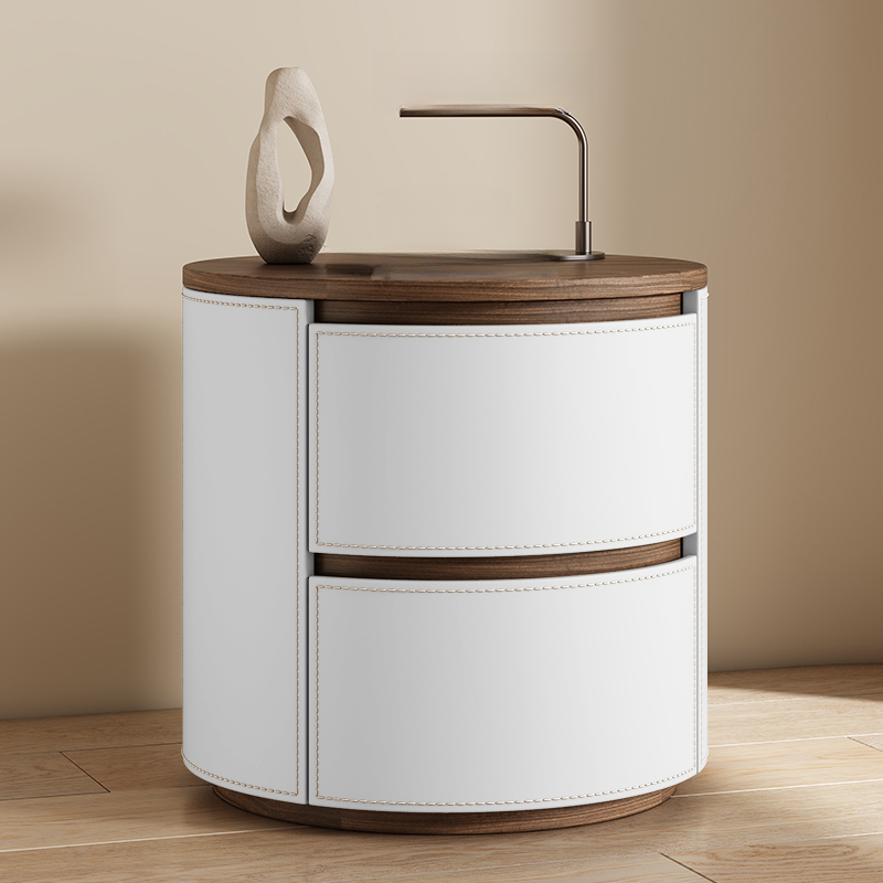 Modish 2 Tiers Drawer Storage Bedside Table with Solid Wood Countertop - image 15