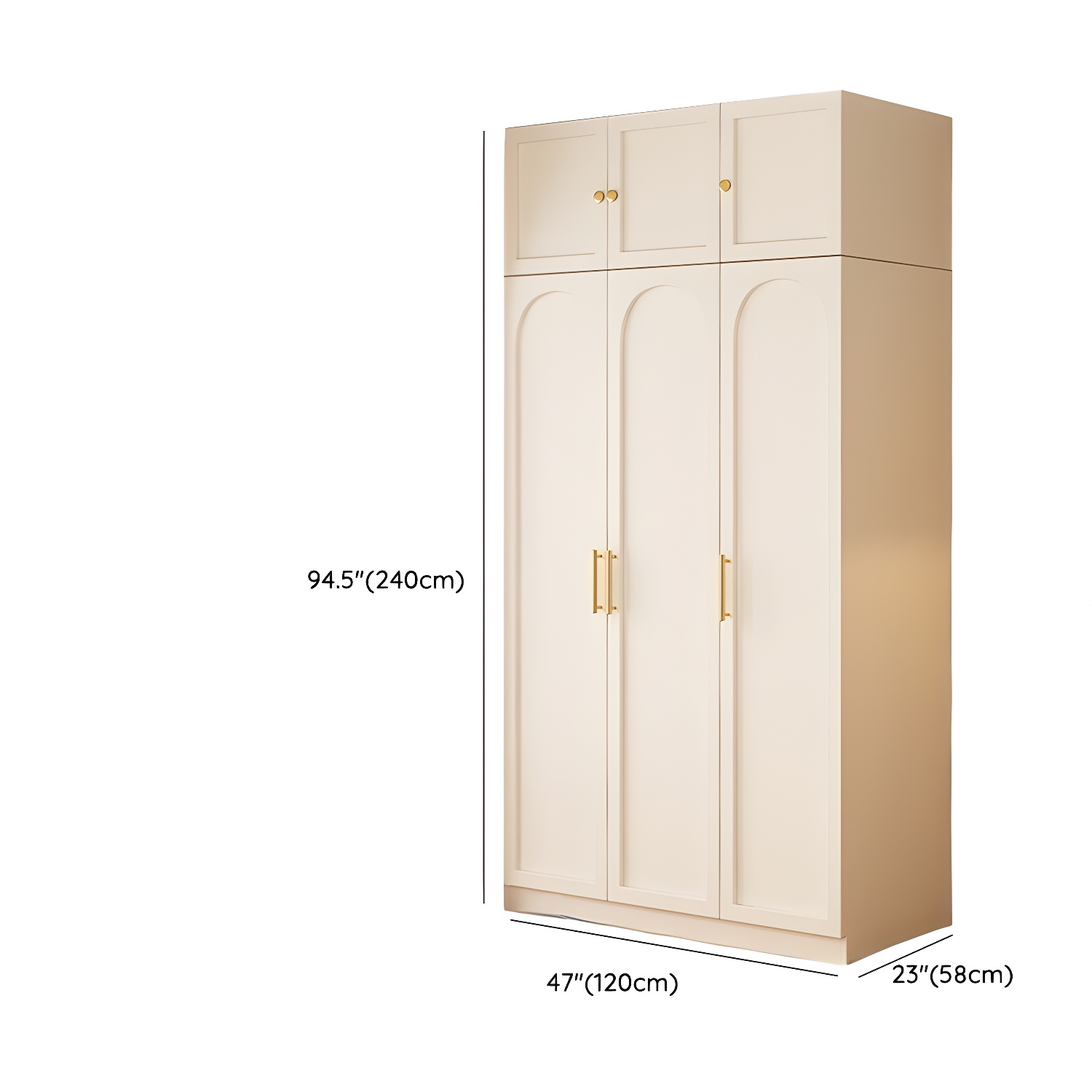 Modern White Wardrobe Armoire with Clothing Rod and Reserve Installation Holes - image 17